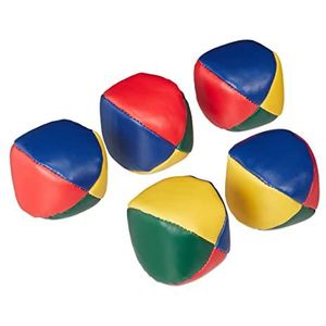 Relaxdays Jongleerballen - set van 5 - Juggling Balls Beginners - Jongleer set - Zacht