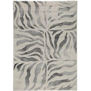 benuta Tapijt Justin zwart/wit 120x170 cm | Modern tapijt voor woon- en slaapkamer