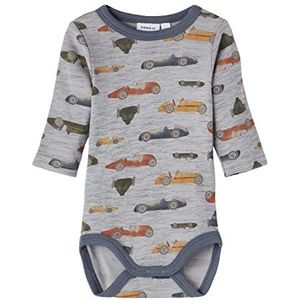 NAME IT Baby Boys NBMWILLOW Wool LS XXII Body, Monument/AOP: AOP, 56, Monument/Aop:AOP, 56 cm