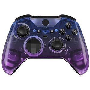 eXtremeRate Voorste Schaal Cover voor Xbox One Elite Series 2 (Model 1797),Shell Case &Accent Rings Vervanging voor Xbox Elite Series 2 Wireless Core Controller-Gradiënt Doorschijnend Bluebell