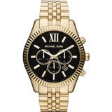 Michael Kors - LEXINGTON chronograaf horloge met gouden roestvrijstalen band voor heren MK8286