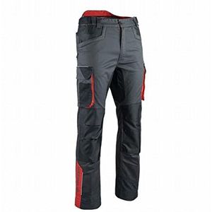 LMA-LEBEURRE SSA05062 FACOM stretchbroek met riem, zwart/grijs/rood, maat 50-FXWW1011E-50