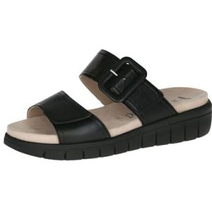 CAPRICE Damessandalen - Black - Leer - Klittenbandsluiting