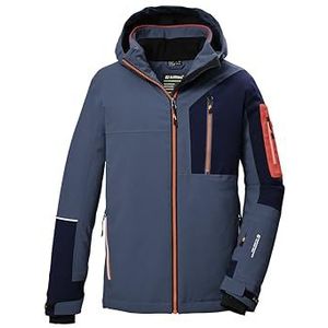 killtec jongens Ski-jack/functioneel jack met capuchon en sneeuwvanger KSW 391 BYS SKI JCKT, blaugrau, 128, 42100-000