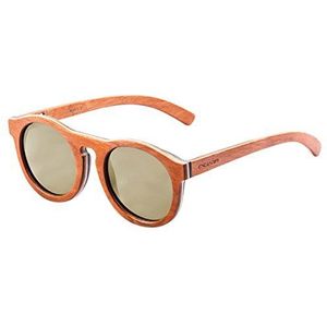 Ocean Sunglasses Fiji zonnebril uniseks, volwassenen, Skate Wood Orange Frame/Revo Yellow Lens
