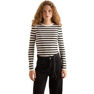 DeFacto Pullover dames lange mouwen blouses & tunieken - pullover dames winter sweater, ecru, M