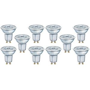 OSRAM LED reflectorlamp | Lampvoet: GU10 | Koel wit | 4000 K | 3,70 W | LED SUPERSTAR PAR16 [Energie-efficiëntieklasse A+] | 10 stuks