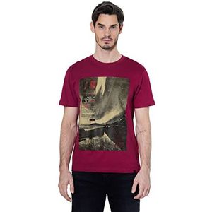 Street One MEN Heren D318969 shirt met korte mouwen, Sangria rood, L, Sangria Red, L