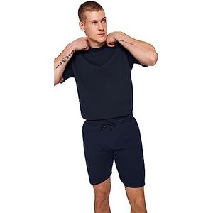 Trendyol Man Normale taille Recht been Regular fit Shorts, Marineblauw-Beige, S, Marineblauw-beige, S