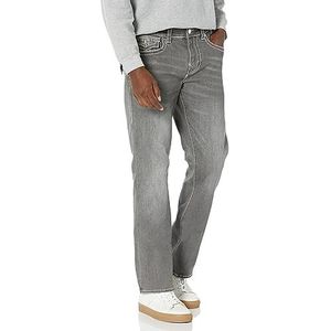 True Religion Ricky Big T Straight Flap Jeans voor heren, krijtgrijs, 32