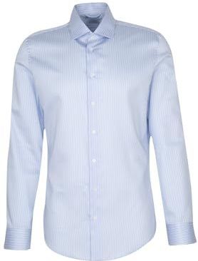 Seidensticker - X-Slim - Zakelijk Overhemd - Blauw - Lange Mouwen - 100% Katoen