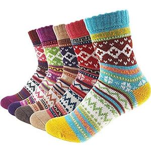 Footfox Colsock001-5 Dames Sokken, Multi kleuren, 6 UK, Multi kleuren, 39 EU