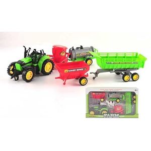 Dimasa - Tractor C/aanhanger & accessoires bouwvoertuigen, meerkleurig (DIM94475)