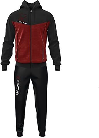 Tuta visa melange con cappuccio polarfleece