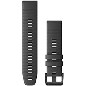 Garmin Quickfit 22 Horlogeband, Leisteen Grijs Siliconen met Zwarte Hardware (010-12863-22)