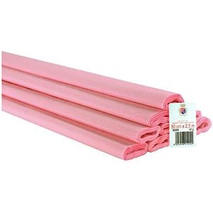 Crespata papier, 40 g, effen, babyroze, 10 rollen