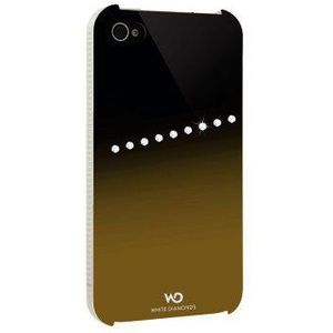 White Diamonds Sash mobiele telefoon cover voor Apple iPhone 4/4S goud