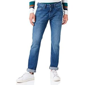 TOM TAILOR Denim Uomini Piers Slim Jeans 1032752, 10120 - Used Dark Stone Blue Denim, 30W / 34L