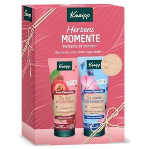 Kneipp Cadeauset Hartensmomente - geschenkverpakking met 2 aroma-verzorgingsdouches in originele grootte van Kneipp - geef je dierbaren verzorgende verwenmomenten - 2 x 200 ml