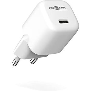 ANSMANN Home Charger HC120PD mini lader USB-C voeding opladen stekker Power Delivery voor iPhone 13/13 mini/13 Pro Max/12/12 mini/iPad Nanocharger 20W snellader stekker oplaadadadapter