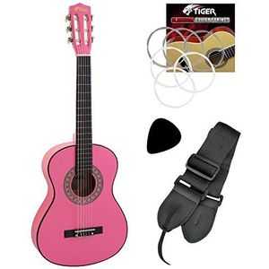 TIGER Jasmin kinderen 3/4 grootte klassieke gitaar - roze