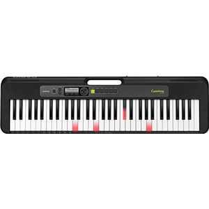 Casio LK-S250 CASIOTONE lichttoetsenbord, met 61 aanslaggevoelige toetsen in piano-look met automatische begeleiding en microfooningang, zwart