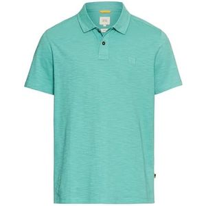 camel active - Menswear - Poloshirt - Groen - Korte Mouwen - Organisch Katoen