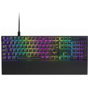 NZXT Function 2 2024 - Full-size Optical Gaming Keyboard - Verlicht RGB - 8K Polling Frequentie - Optische Lineaire Schakelaars - Aanpasbare Actie - Hot Swap - Polssteun - Zwart EN (QWERTY)