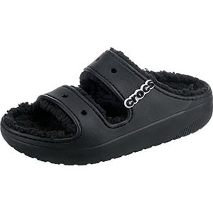 Crocs Classic Cozzzy Sandalen voor volwassenen, uniseks, Zwart, 42 EU