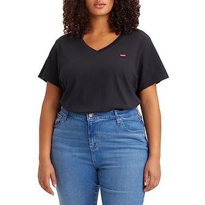 Levi's dames Plus Size V-Neck Tee, Caviar, 1XL