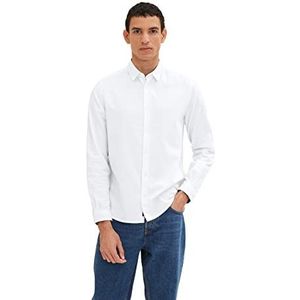 TOM TAILOR Uomini Regular fit overhemd 1033718, 20000 - White, 3XL