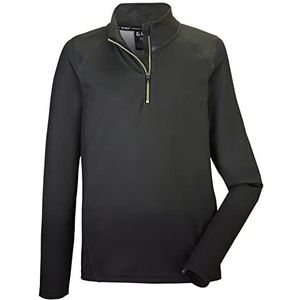 Killtec (KILAH) Boy's Functioneel overhemd met opstaande kraag en ritssluiting KSW 164 BYS LS SHRT, donkere olijf, 128, 38497-000