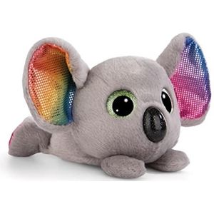 Zachte knuffel GLUBSCHIS koala Miss Crayon 15 cm grijs liggend - Duurzaam zacht speelgoed gemaakt van zachte pluche, schattig zacht speelgoed om mee te knuffelen en te spelen, geweldig geschenkidee