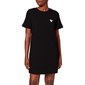 Love Moschino Heart Shaped Badge_Short Sleeve Dress Jurk Dames, zwart (Black C74), 36