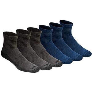 Dickies Dri-tech Moisture Control Quarter Multipack sokken voor heren, verpakking van 12 stuks, Gemengde denim (6 paar), Shoe Size: 15-17