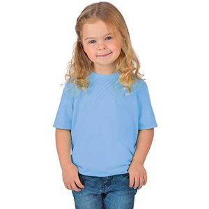 Trigema T-shirt voor meisjes, 100% katoen, blauw (Horizont 042), 116 cm