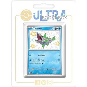 Délestin (Veluza) 125/091 Shiny - Ultraboost X Écarlate et Violet 4.5 - Destinées de Paldea Doos met 10 Franse Pokemon kaarten