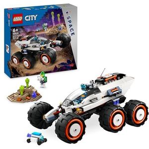LEGO City Ruimteverkenner en buitenaards leven Alien Speelgoed voor Kinderen, Ruimte Cadeau voor Jongens en Meisjes vanaf 6 jaar met 2 Minifiguren, Robot, Buitenaardse Wezens en Planeetomgeving 60431