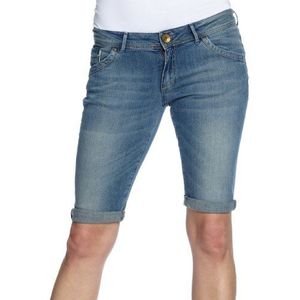 Cross Jeans bermuda voor dames, Blauw (Heather Mid Blue Used), 30