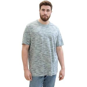 TOM TAILOR T-shirt voor heren, 35056 - Navy White Spacedye Pique, 5XL