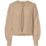 Pcjelena - Gebreid Vest - Knopsluiting - Ronde Hals - Lange Mouwen