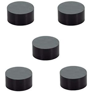EVI Herrajes Vervanging voor deurstopper, muurstickers, 5 stuks, compatibel met de modellen I-198/28 en I-254/35, origineel reserveonderdeel, rubber, zwart