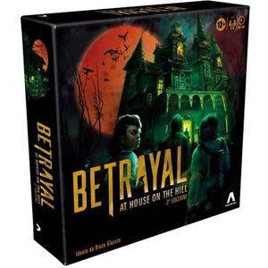 Avalon Hill, Betrayal at House on the Hill, 3e editie, coöperatief bordspel, vanaf 12 jaar, 3-6 spelers, 50 sensationele scenario's, meerkleurig, één maat