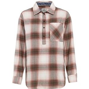 camel active Dames flanellen blouse van katoen, Rosé, XS