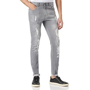 Enzo Heren Jeans, Grijs, 42S NL (32W x 30L)