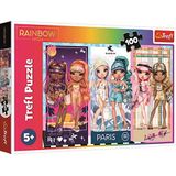 Trefl - Rainbow High, Regenboogpoppen - Puzzle 100 Elements - Kleurrijke puzzel met Sprookjesfiguren Rainbow High, Creatief Amusement, Plezier voor Kinderen vanaf 5 jaar