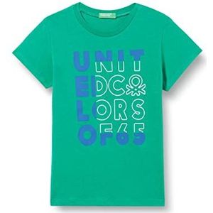 United Colors of Benetton T-shirt voor kinderen en jongens, Helder Groen 108, 3 maanden