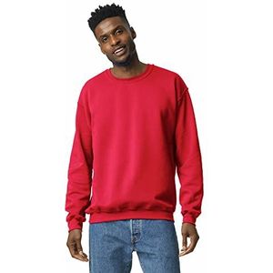 GILDAN unisex - Volwassen Gildan Heren Fleece Crewneck Sweatshirt, Style G18000 Sweatshirt (1 stuks), Rood, XXL