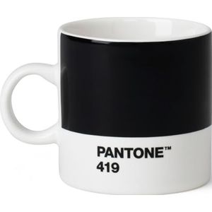 PANTONE Espresso Cup, small coffee cup, fine china (ceramic), 120 ml, black, 419 C