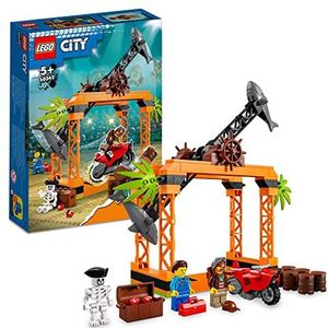 LEGO City Stuntz De haaiaanval stuntuitdaging Bouwset, Speelgoed voor Kinderen vanaf 5 Jaar, met Motor met Vliegwielaandrijving en een Racer, Cadeau voor Jongens en Meisjes 60342